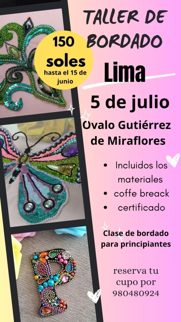 Taller de bordado basico (Lima)